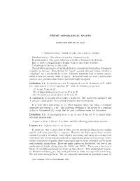 FINITE TOPOLOGICAL SPACES 1. Introduction: Finite Spaces And