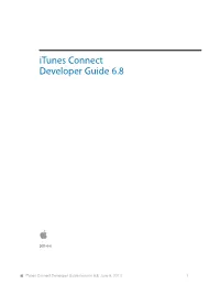 Itunes Connect Developer Guide 6.8