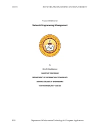 Network Programming Management