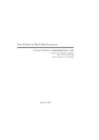 New Methods in Hard Disk Encryption