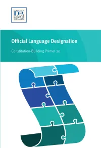Official Language Designation