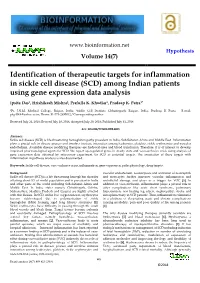 (SCD) Among Indian Patients Using Gene Expression Data Analysis
