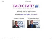 Welcome to the August 2021 Edition of Participate!