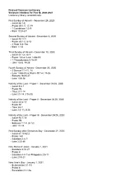 Year B 2020-2021 List in PDF Format