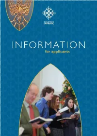 INFORMATION for Applicants
