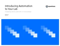 Introducing Automation to Your Lab