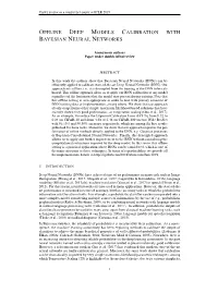 Offline Deep Models Calibration with Bayesian Neural Networks