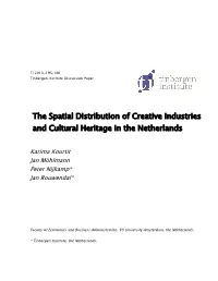 The Spatial Distribution of Creative Industries and Cultural Heritage in the Netherlands