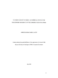 To Comply Or Not to Comply: an Empirical Study of The