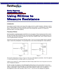 Using Rctime to Measure Resistance