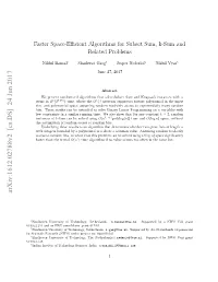 Faster Space-Efficient Algorithms for Subset Sum, K-Sum and Related