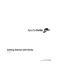 Getting Started with Derby Version 10.14