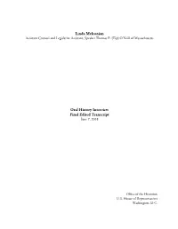 Linda Melconian Oral History Interview Final Edited Transcript