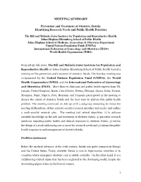 Obstetric Fistula Meeting Summary Jul05.Pdf