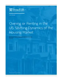 Owning Or Renting in the US: Shifting Dynamics of the Housing Market