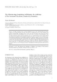 The Challenge of the Aeronian/Telychian (Llandovery) Boundary
