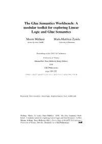 A Modular Toolkit for Exploring Linear Logic and Glue Semantics