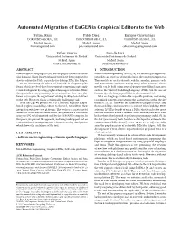 Automated Migration of Eugenia Graphical Editors to the Web