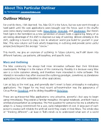 Outliner History About This Particular Outliner by Ted Goranson, Tgoranson@Atpm.Com