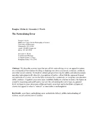 The Naturalizing Error