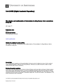 Thesis in Amsterdam