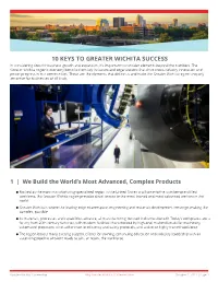 10 KEYS to GREATER WICHITA SUCCESS in Considering Sites for Business Growth and Expansion, It’S Important to Consider Elements Beyond the Numbers
