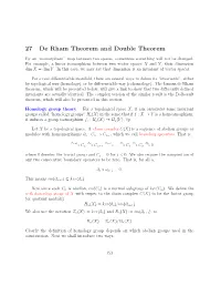27 De Rham Theorem and Double Theorem