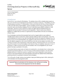 Archiving Geocue Projects in Microsoft SQL Server