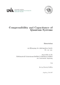 Compressibility and Capacitance of Quantum Systems