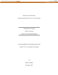Disharmony and Matchless: Interpersonal Deception Theory in Online Dating