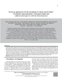Practical Approaches for the Treatment of Chronic Heart Failure: Frequently Asked Questions, Overlooked Points and Controversial Issues in Current Clinical Practice
