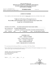 TENDER FORM Contract No