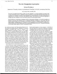 The Role of Imagination in Perception