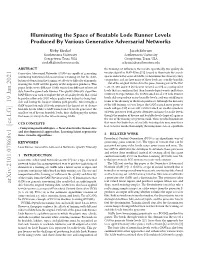 Illuminating the Space of Beatable Lode Runner Levels Produced by Various Generative Adversarial Networks