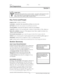 Key Terms and People Section Summary