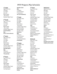 PFFP Prayers Plus Schedule