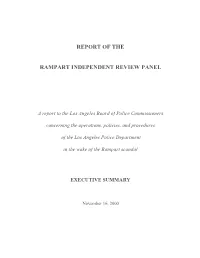 Report of the Rampart Independent Review Panel