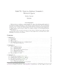 Topics in Algebraic Geometry I. Berkovich Spaces