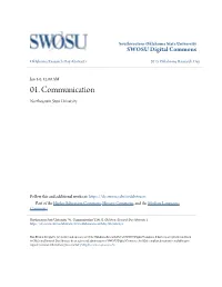 01. Communication Northeastern State University