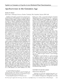 Agrobacterium in the Genomics Age
