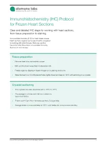 Immunohistochemistry (IHC) Protocol for Frozen Heart Sections