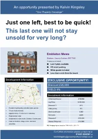 Just One Left, Best to Be Quick! This Last One Will Not