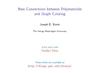 New Connections Between Polymatroids and Graph Coloring