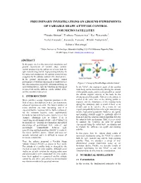 Preliminary Investigations on Ground Experiments Of