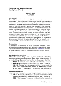 The Early Upanishads Reading Guide (Week 1)