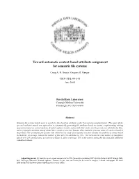 Toward Automatic Context-Based Attribute Assignment for Semantic ﬁle Systems