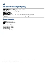 Yale University Library Digital Repository Contact Information