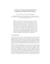 A Dynamic Programming Approach to Segmenting DJ Mixed Music Shows