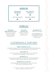 Flatbreads & Tartines Nibbles