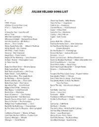 Julian Velard Song List
